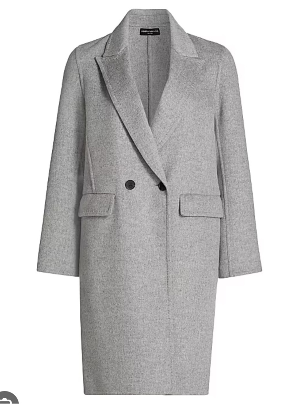 Generation Love Gray Double-Breasted Wool-Blend Trench Coat